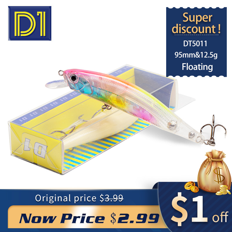 Fishing Lure Jerkbait - D1 Dụ Nổi Minnow Wobblers Cho