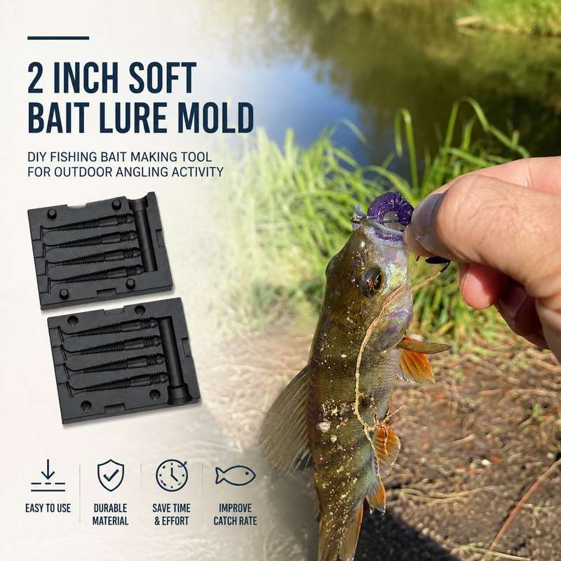 2 Inch Soft Bait Lure Mold DIY - đánh giá và giá Fishing Lure Kit